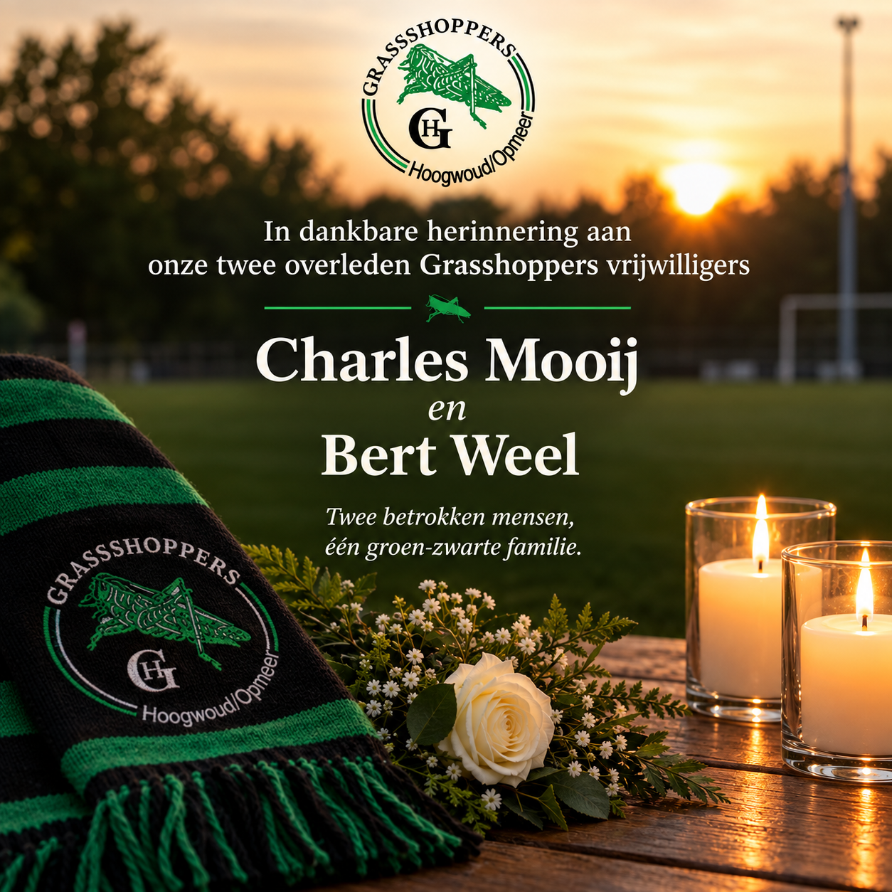 Eerbetoon Charles Mooij en Bert Weel