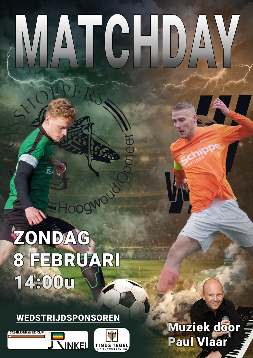 Zondag 8 februari Grasshoppers - VVS ! U komt toch ook!