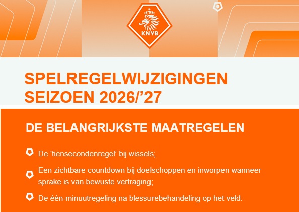 Spelregelwijzigingen seizoen 2026/’27